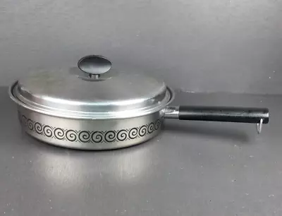 Vintage Ekco Cookware 3 Ply Stainless USA Skillet 10  With Lid MCM • $24.49