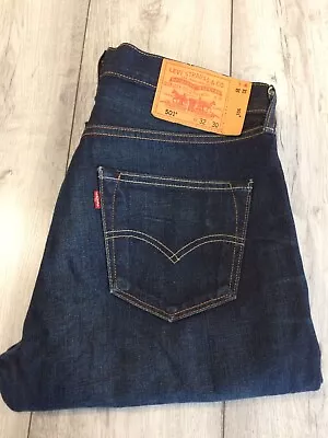 Men's Levi's 501 Jeans 32  Waist X 30  Leg Dark Blue • $24.87