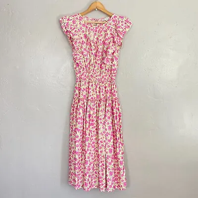 Moon River Floral Maxi Dress Women Size XS Pink Sleeveless • $17.47