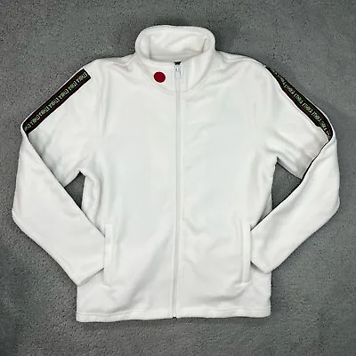 Ethika Fleece Full Zip Jacket Mens Medium White Soft Sherpa Full Zip Mock Neck • $29.99
