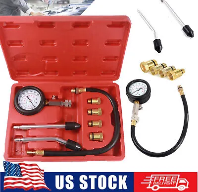 Petrol Engine Cylinder Compression Tester Kit For Automotive Motorcycle Tool Kit • $17.99