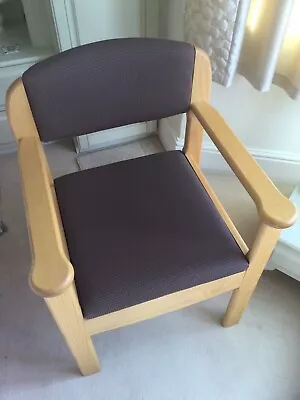 Royale Commode Chair In Brown With Ash Wooden Frame • £250