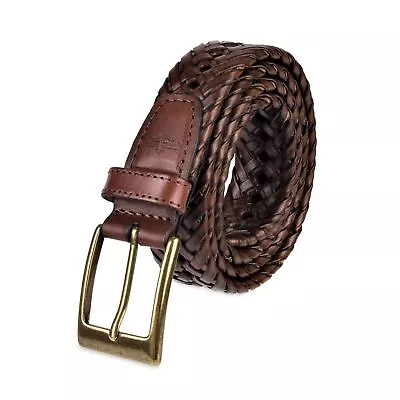 Dockers Men's 1.25 Inches  (32MM)Wide Faux Leather Braided Belt • $19.99
