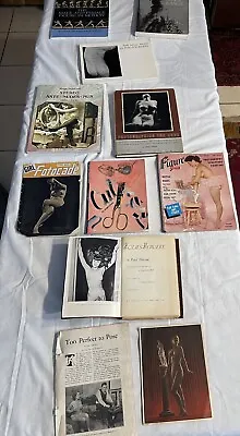 Lot 9 Misc Vintage Photography Magazines Books Nude Risqué Pin Up Art Deco • $24.99