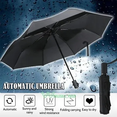 Umbrella Windproof Travel Umbrella - Wind Resistant Small - Compact Automatic • $14.15