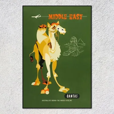 Middle East By Qantas Vintage Art Poster Print. Great Home/Shop Decor • $46.68