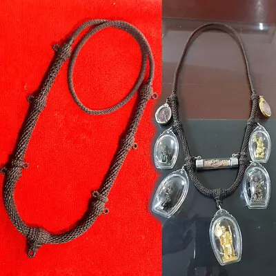 $48.80 • Buy 28  Necklace Rope Wax Handmade Thai Style Buddha Pendant Hang 7 Amulet 1 Takrut