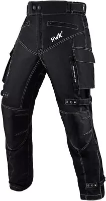 HWK Water Resistant Cordura Fabric Motorcycle Pants For Adult 42W X 30L - Black • $35