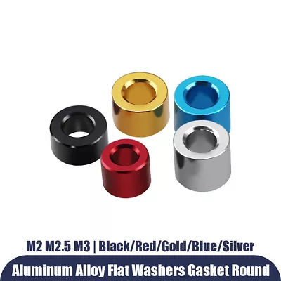 M2 M2.5 M3 Aluminum Alloy Flat Washers Gasket Round Spacers Multiple Colour RC • $3.49