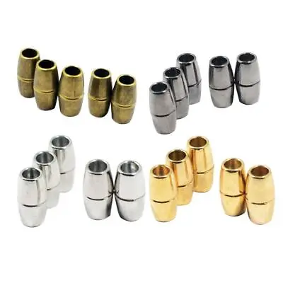 5pcs Leather Cord  Clasps For DIY Jewelry Necklace Bracelet Making 5mm • £5.39