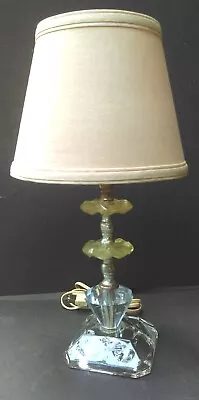 Vintage Stacked Glass And Lucite Vanity Bedside Boudoir Table Lamp • $29.99