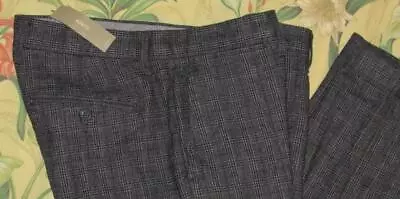 J CREW 484 Glen Plaid Brushed Twill Flat Front Cotton Dress Pants 33 X 30 NWT • $33.99