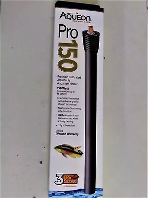 Aqueon Pro 150W Submersible Aquarium Heater 55 Gal Tank UPC: 015905061070 • $2.99