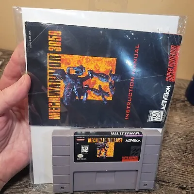 MechWarrior 3050 (Super Nintendo 1995) SNES Authentic W/Instruction Booklet! • $40