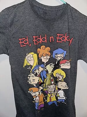 Ed Edd N Eddy Shirt Adult Small Cartoon Network Short Sleeve Gray Cartoon  • $20
