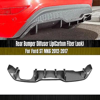 Car Rear Bumper Diffusr Lip Bodykit For Ford Fiesta ST MK6 2012-2017 Carbon Look • $209.09