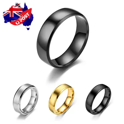 Titanium Stainless Steel 6mm Brushed Finish Men Women Wedding Band Comfort Ring • $5.95