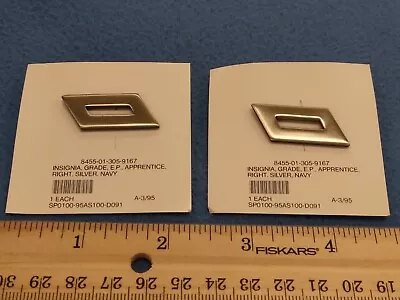  LOT OF 2 - Military Insignia US Navy Enlisted Seaman Right Silver Pins - NEW • $9.95
