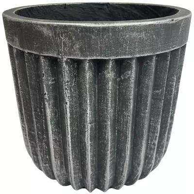 Round Ribbed Planter | Faux Lead  • £41.80