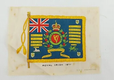 £50 • Buy WW1 BDV Cigarettes Silk Postcard - Royal Irish 18th