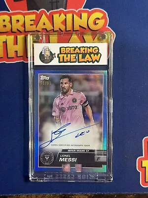 2023 Topps MLS Autograph Blue Lionel Messi 94/99 Mystery Redemption On Card Auto • $2449.98