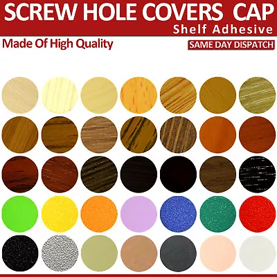 50x Various Colours Self Adhesive Screw Hole Cap Cover 50 Caps Nail Cover 14 Mm  • £2.99