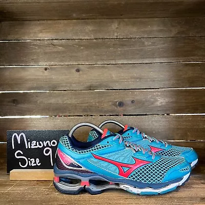 Womens Mizuno Wave Creation 18 Blue Athletic Running Shoes Sneakers Size 9 M GUC • $39.99