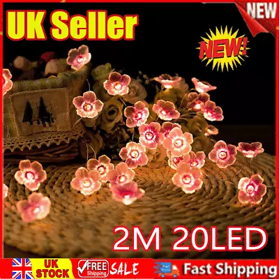 Cherry Blossom Garland Flower String Fairy Lights Home Bedroom Xmas Party DecLM • £6.35