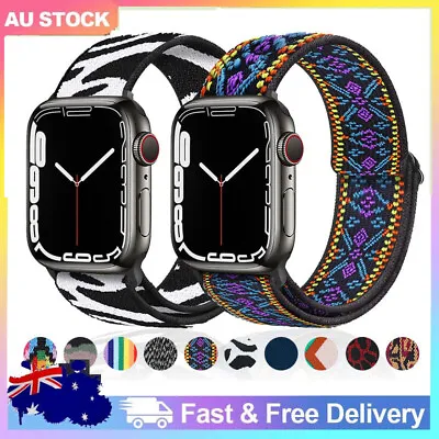 $10.99 • Buy For Apple Watch Band Series SE 7 6 5 4 3 2 Nylon Elastic IWatch 38/40/42 45Strap