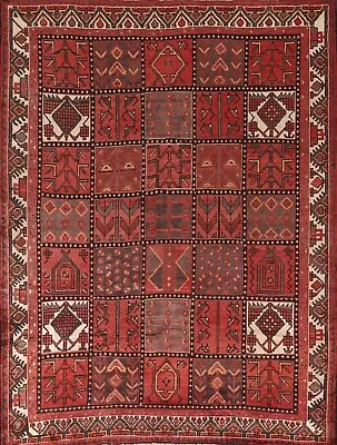 Living Room Area Rug 7x9 Ft.Vintage Geometric Bakhtiari Oriental Handmade Wool • $913.20