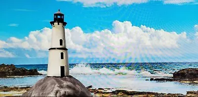 N Scale Rock Island Lighthouse Located In The Thousand Islands With Blinking LED • $11.95