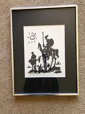 Pablo Picasso Don Quixote Art Print Paper Framed Lithograph 12 X 16   • $25