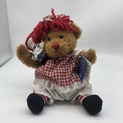 Vintage DAKIN Raggedy Ann Teddy Bear With Miniature Raggedy Ann Doll • $14.24