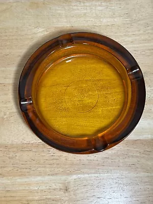 Vintage Large Amber Asthray 7  Diameter • $18