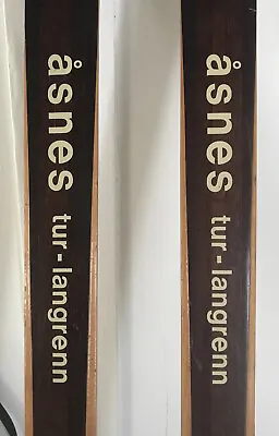 Asnes TUR Norwegian Wood Cross Country Skis 210cm W/ 3-PIN Bind. • $99
