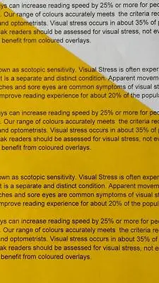 Yellow Coloured Sheet Overlay Dyslexia Visual Transparent Reading 122cm X 24cm • £7.50