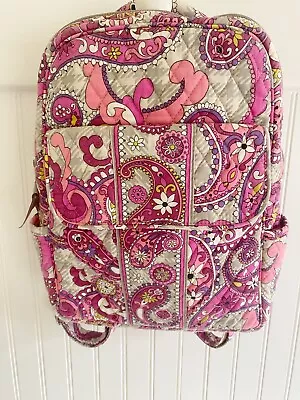 Vera Bradley Paisley Meets Plaid Backpack Small 12  Tall Cotton Quilted Purse • $24.99