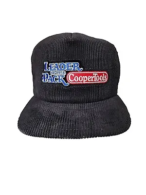 VTG New Era Cooper Tools Leader Of The Pack USA Made Corduroy Snap Back Hat • $19.95