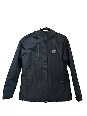 Port Authority Volkswagen Women Black Hoodie Waterproof Full Zip Jacket Sz L • $49.99
