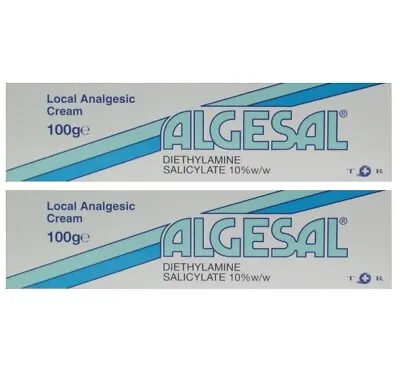 £12.95 • Buy 2x Algesal Local Analgesic Cream 100g - Lumbago, Fibrositis, Sciatica & Bruises