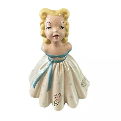 Vintage 60s Mid Century Hand Painted Ceramic Figurine Southern Bell Lady 7” • $18.95