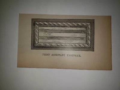 United States Navy Marks Of Rank First Assistant Engineer  1883 Civil War Print • $19.99