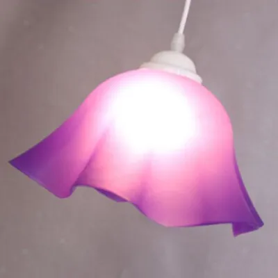 Modern Flower Shaped Ceiling Pendant Light Lamp Shade Chandelier Purple • £11.44
