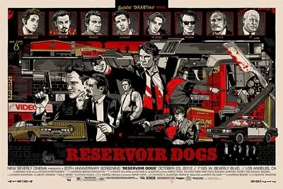 Reservoir Dogs By Tyler Stout Screenprint Poster 2012 Mondo FRAMED • $950