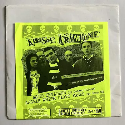 KLASSE KRIMINALE - Mega Rare Numbered One Sided Promo Only 7” Vinyl Single • $36.38