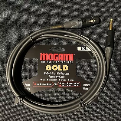 Mogami Gold TRSXLRF-10 Balanced XLR Female To 1/4 Inch TRS Male Patch Cable 10ft • $53.96