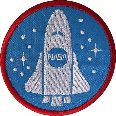 NASA Space Shuttle Iron Sew On Patch Astronaut Fancy Dress Costume Rocket Badge • £2.79