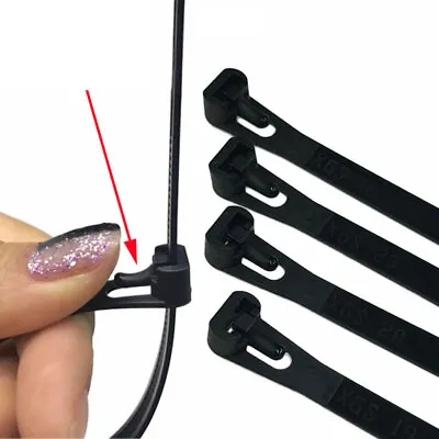 100Pcs Reusable Cable Ties Loose Zip Tie Nylon Wrap Strap Binding Cable Black 95 • $8.35