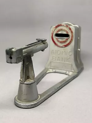 Vintage 1950s ATOMIC BANK Mechanical Bank DURO Pattern Mold Detroit Bxoff • $49