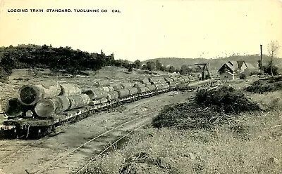 Logging Train Standard Tuolumne California Vintage Postcard (sx 514) • $15